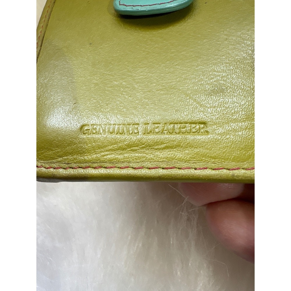 Colorful Leather Coin Purse Card Holder Wallet Y2k Indie Genuine Leather View 4